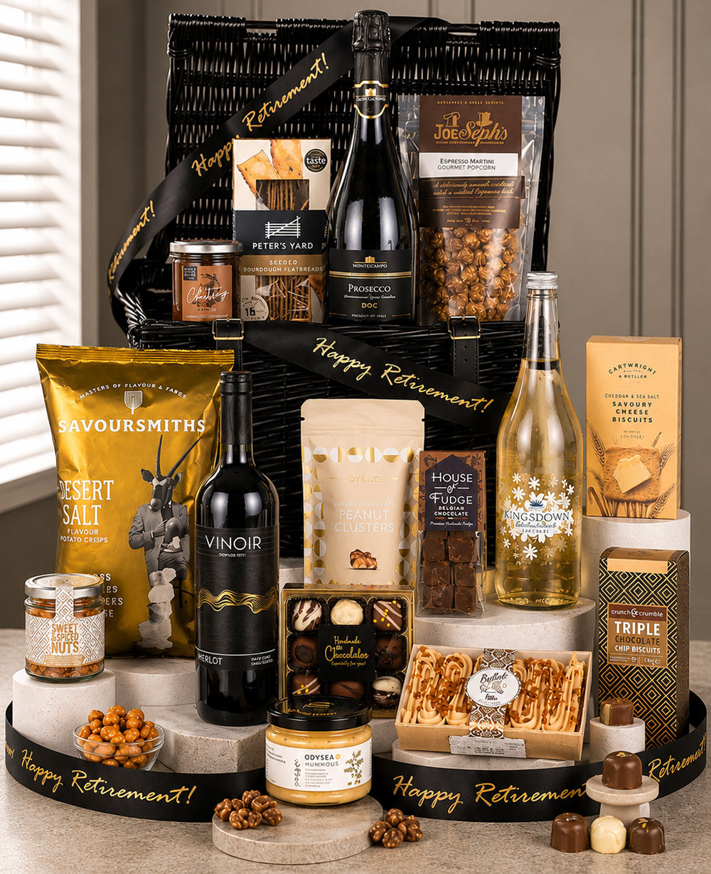 Happy Retirement Gift Basket<br/>(Gift Hampers York) Happy Retirement Gift Basket<br/>(Gift Hampers York)